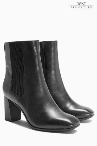 Signature Leather Ankle Boots
